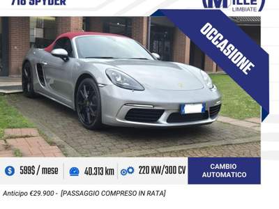 Porsche 718 718 Spyder 2.0 300 CV PDK Argento usata Limbiate