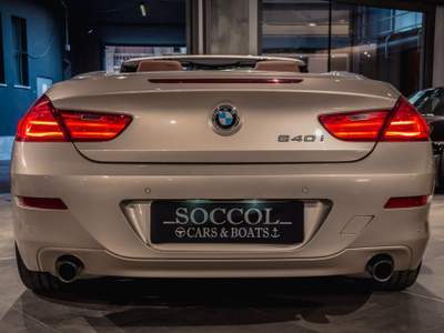 BMW Serie 6 640i i Cabrio Futura*PELLE TOTALE NAPPA!!* Argento usata MILANO