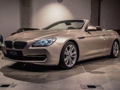 BMW Serie 6 640i i Cabrio Futura*PELLE TOTALE NAPPA!!* Argento usata MILANO