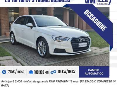 Audi A3 1.6 TDI 116 CV S tronic Business Bianco usata Limbiate