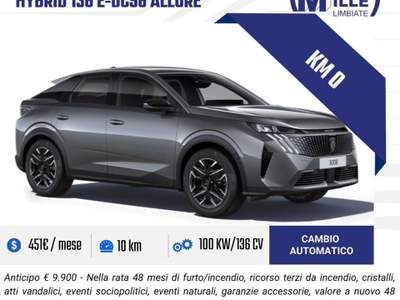 Peugeot 3008 Hybrid 136 e-DCS6 Allure Grigio usata Limbiate
