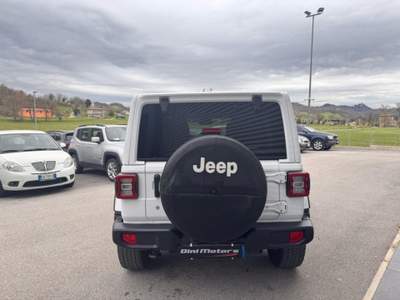Jeep Wrangler Unlimited 2.2 Mjt II 4X4 4WD Sahara GANCIO TRAINO Bianco usata Sant'Angelo in vado