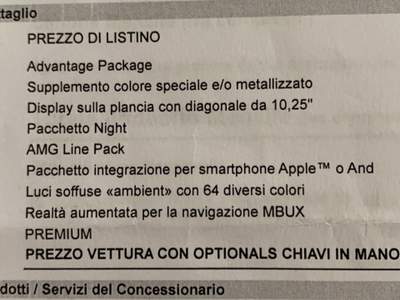 Mercedes-Benz Classe A PREMIUM AMG LINE NIGHT EDITION Bianco usata Montegranaro