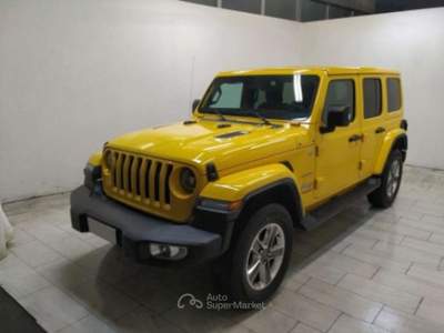 Jeep Wrangler 2.2 Mjt II Unlimited Sahara automatico Giallo usata Fossano