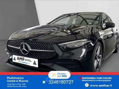 Mercedes-Benz Classe A A 200 AMG BENZINA PDC Avviso di corsia +Telecamera Nero usata Roma