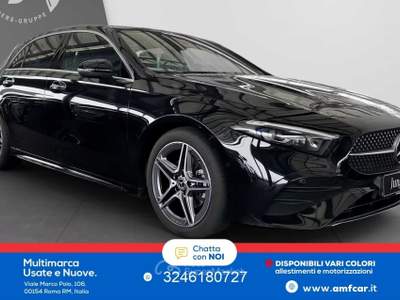 Mercedes-Benz Classe A A 200 AMG BENZINA PDC Avviso di corsia +Telecamera Nero usata Roma