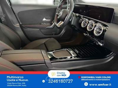 Mercedes-Benz Classe A A 200 AMG BENZINA PDC Avviso di corsia +Telecamera Nero usata Roma