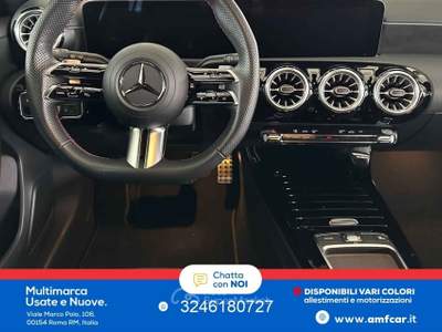 Mercedes-Benz Classe A A 200 AMG BENZINA PDC Avviso di corsia +Telecamera Nero usata Roma