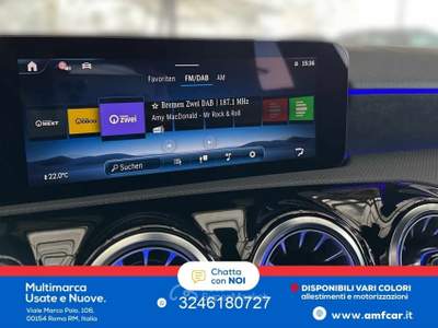Mercedes-Benz Classe A A 200 AMG BENZINA PDC Avviso di corsia +Telecamera Nero usata Roma