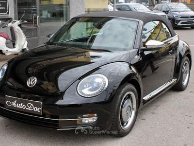 Volkswagen Maggiolino DSG Cabrio ‘50s 1.4 TSI 160CV – Pelle Bicolore, Bi-Xeno, Tagliandi Completi Nero usata Villongo