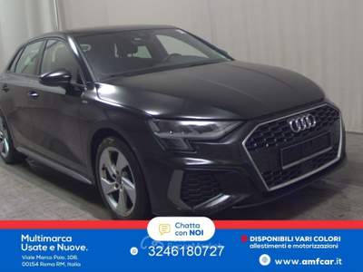 Audi A3 SPB 30 TDI S line edition S tronic Nero usata Roma
