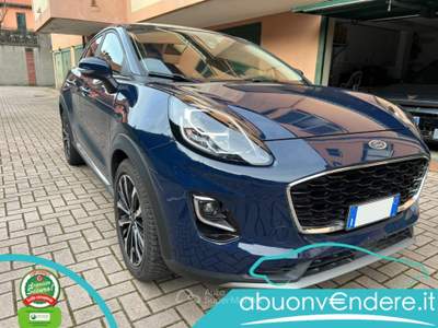 Ford Puma 1.0 EB Hybrid 125CV aut. Titanium X UNICO PR. Blu/Azzurro usata Corbetta