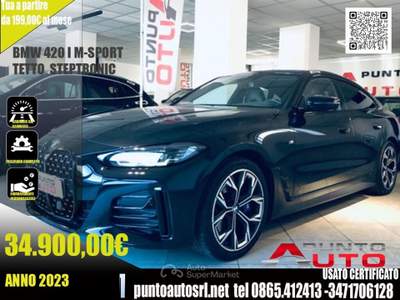 BMW Serie 4 Gran Coupé 420i 4er Gran Coupe 420i Msport coup&egrave; tetto pelle Nero usata Isernia