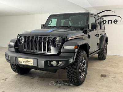 Jeep Wrangler 2.0 atx phev Rubicon 4xe auto 380 cv *SOLO 10.000 KM* Nero usata Dogana