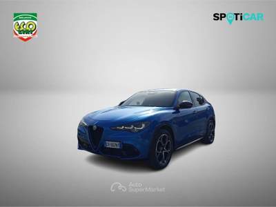 Alfa Romeo Stelvio 2.2 Turbodiesel 210 CV AT8 Q4 Veloce Blu/Azzurro usata Cassino
