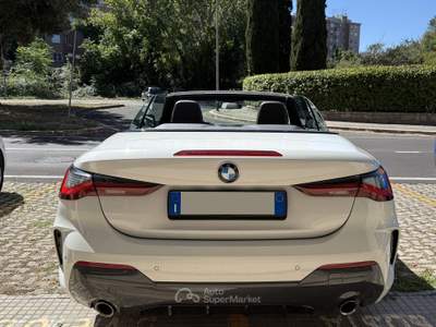BMW Serie 4 420i Cabrio M Sport Tagliandi BMW prezzo reale freni nuovi Bianco usata Roma