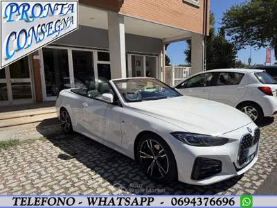 BMW Serie 4 420i Cabrio M Sport Tagliandi BMW prezzo reale freni nuovi Bianco usata Roma