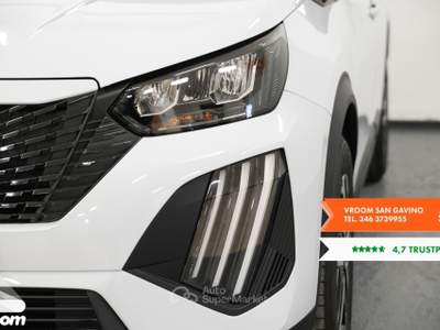 Peugeot 2008 2008 Hybrid 145 e-DCS6 Style Bianco usata San Gavino Monreale