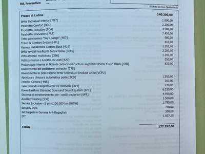BMW Serie 7 740d 740d xDrive Msport Pro possibilità noleggio no scoring Nero usata Gela