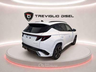 Hyundai Tucson 1.6 hev NLine 239cv KM ZERO PRONTA CONSEGNA Bianco usata Romano di Lombardia