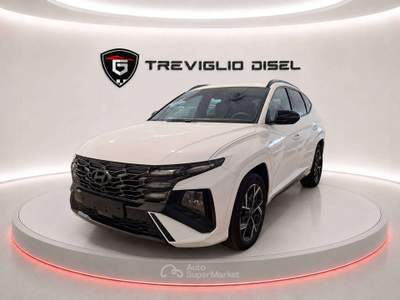 Hyundai Tucson 1.6 hev NLine 239cv KM ZERO PRONTA CONSEGNA Bianco usata Romano di Lombardia