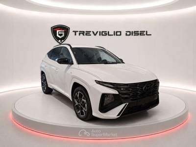 Hyundai Tucson 1.6 hev NLine 239cv KM ZERO PRONTA CONSEGNA Bianco usata Romano di Lombardia
