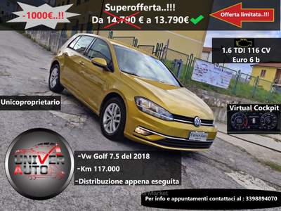 Volkswagen Golf 5p Unicoproprietario Business Virtual Cockpit...!!! Oro usata Sepino