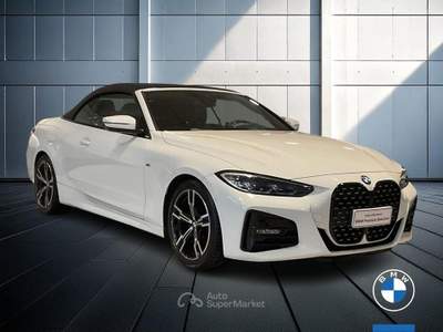 BMW Serie 4 420d 420d Cabrio mhev 48V Msport auto Bianco usata Brescia