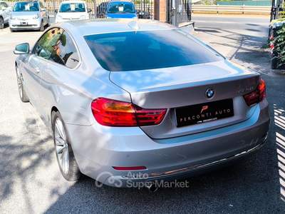 BMW Serie 4 420d 420D COUPè LUXURY NAVI PROF PELLE PADDLES BI-ZONA Argento usata Roma