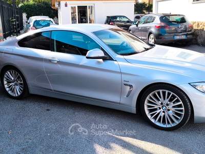 BMW Serie 4 420d 420D COUPè LUXURY NAVI PROF PELLE PADDLES BI-ZONA Argento usata Roma