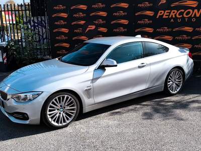 BMW Serie 4 420d 420D COUPè LUXURY NAVI PROF PELLE PADDLES BI-ZONA Argento usata Roma