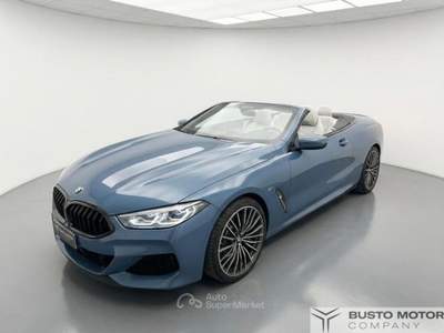 BMW Serie 8 850i M850 XDrive 530CV Cabrio Black Shadow 2 ANNI GARAN Blu/Azzurro usata Olgiate Olona
