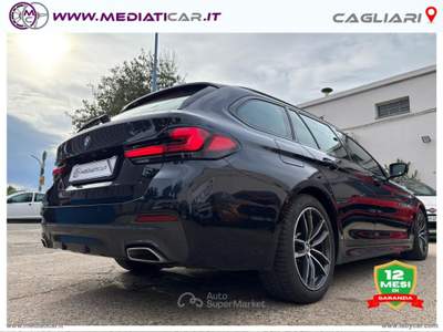 BMW Serie 5 518d 518d 48V Touring Msport Blu/Azzurro usata Cagliari