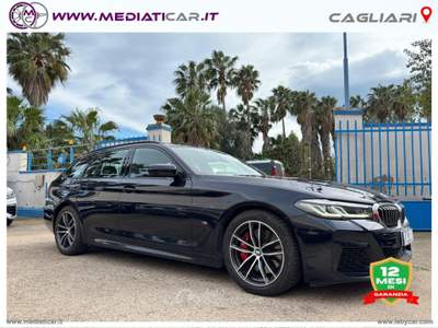 BMW Serie 5 518d 518d 48V Touring Msport Blu/Azzurro usata Cagliari