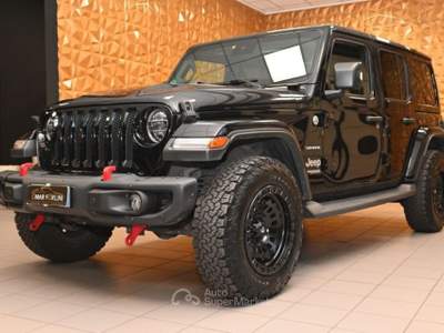 Jeep Wrangler UNLIMITED 2.0TURBO SAHARA TET.NAVI CAM BUMPER FULL Nero usata Brescia