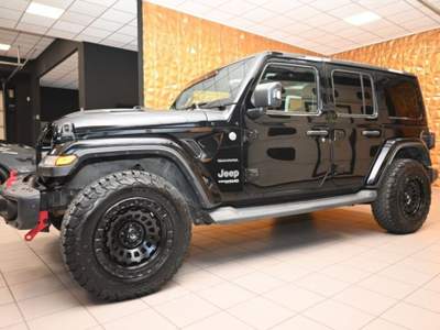 Jeep Wrangler UNLIMITED 2.0TURBO SAHARA TET.NAVI CAM BUMPER FULL Nero usata Brescia