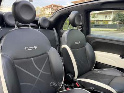 Fiat 500 1.2 Cabrio Sport pelle Navi C manuale Nero usata Roma