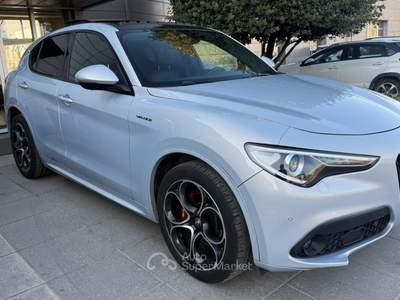 Alfa Romeo Stelvio 2.2 Turbodiesel 210 CV AT8 Q4 Veloce *TETTO, 20'', UNIPRO, TAGLIANDI, PROMO AZZURRA* Bianco usata Suzzara