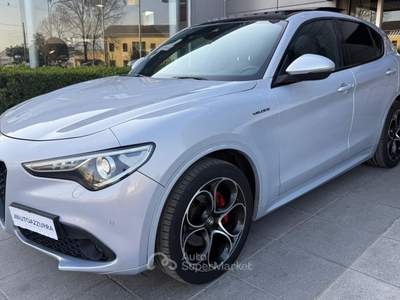 Alfa Romeo Stelvio 2.2 Turbodiesel 210 CV AT8 Q4 Veloce *TETTO, 20'', UNIPRO, TAGLIANDI, PROMO AZZURRA* Bianco usata Suzzara