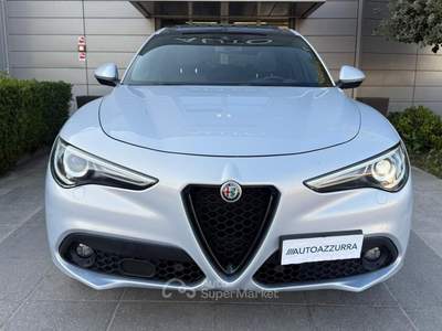 Alfa Romeo Stelvio 2.2 Turbodiesel 210 CV AT8 Q4 Veloce *TETTO, 20'', UNIPRO, TAGLIANDI, PROMO AZZURRA* Bianco usata Suzzara