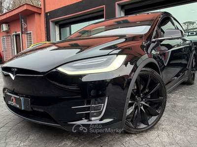 Tesla Model X UNICO PROPRIETARIO ANTICIPO 14990 EURO RATA MENSILE 385,00 EURO 100 kWh Dual Motor Long Range 4WD aut. Nero usata Roma