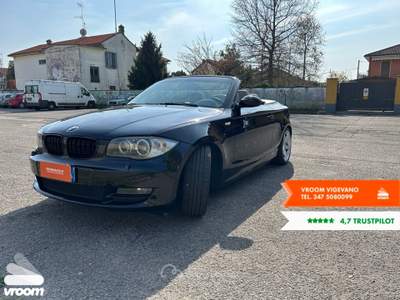BMW Serie 1 120d 120d Cabrio Eletta Nero usata Vigevano