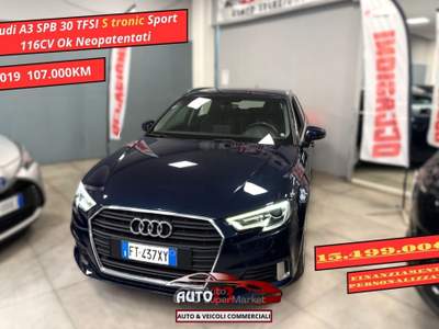 Audi A3 SPB 30 TFSI S tronic Sport 116CV Ok Neopatentati Blu/Azzurro usata Prato