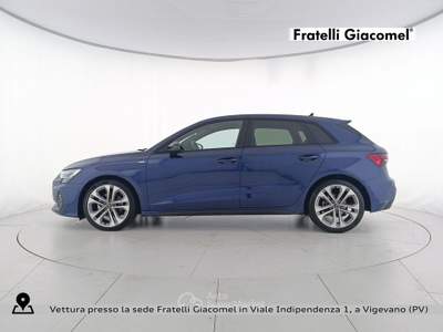 Audi A3 sportback 2.0 tdi s line edition 150cv s-tronic Blu/Azzurro usata Vigevano