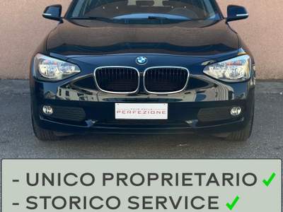 BMW Serie 1 118d 5porte, Unico Proprietario, Storico Service Nero usata Brescia