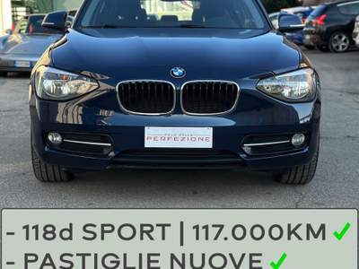 BMW Serie 1 118d Sport, 5porte, 117.000km Blu/Azzurro usata Brescia