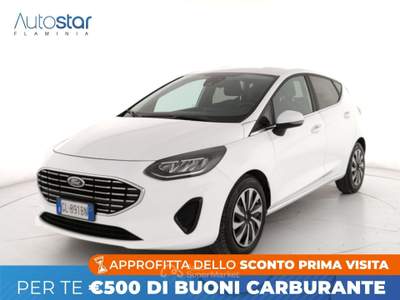 Ford Fiesta 5p 1.0 ecoboost h Titanium 125cv powershift Bianco usata Roma