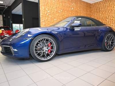 Porsche 911 992 CARRERA 4S CABRIO CHRONO VENT.21"CAM360°RADAR! Blu/Azzurro usata Brescia