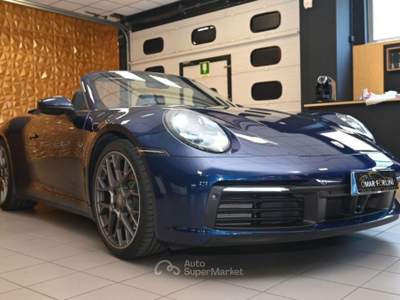 Porsche 911 992 CARRERA 4S CABRIO CHRONO VENT.21"CAM360°RADAR! Blu/Azzurro usata Brescia