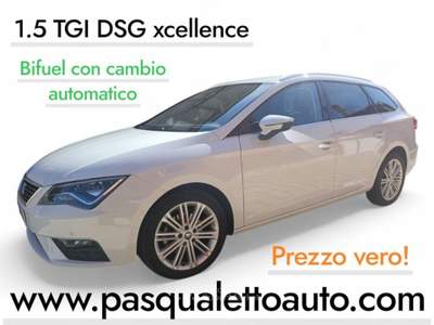 Seat Leon BIFUEL!!! 1.5 TGI DSG ST XCELLENCE Bianco usata VENEZIA